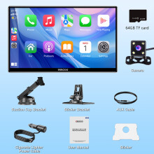 ESSGOO Autoradio Portable, Écran Tactile 9 pouces HD IPS, Apple Carplay, Android Auto, Bluetooth 5.0, Caméra AHD 64GB