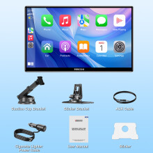ESSGOO Autoradio Portable, Écran Tactile 9 Pouces, Apple Carplay, Android Auto, Bluetooth 5.0, WiFi 5.8G
