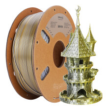ERYONE Filament PLA pour imprimante 3D FDM, 1.75mm, Double Couleur Soie Or et Argent
