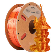 ERYONE Filament PLA pour Imprimante 3D FDM, Double Couleur Soie Mat, 1.75mm, Cuivre et Doré