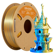 ERYONE Filament PLA pour imprimante 3D FDM, Double Couleur Soie Bleu et Doré, 1.75mm