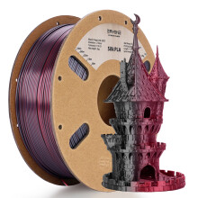 ERYONE Filament PLA Double Couleur Soie Noir et Rouge, 1.75mm pour Imprimante 3D FDM