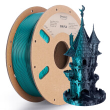 ERYONE Filament PLA pour imprimante 3D FDM, 1.75mm, Noir et Vert Soie