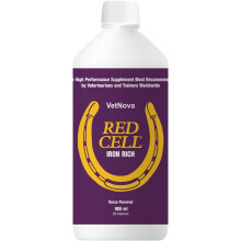 VetNova Red Cell, suplemento de alto rendimento, 900 ml, para recuperação muscular de cavalos