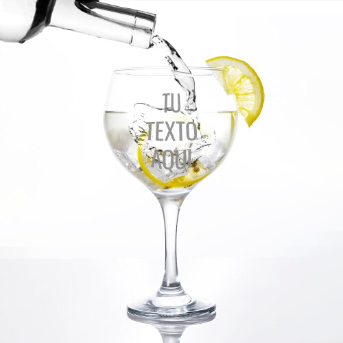 Copo de Gin Tonic personalizado, com nome e imagem, para festas e eventos