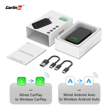 CarlinKit 5.0 CarPlay en Android Auto draadloze adapter, zwart, CPC200-2air