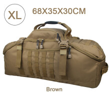 Sac de voyage étanche 3 voies, grande capacité 68x35x30cm en polyester 1000D, XL Marron