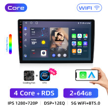Multimedia autoradio voor Ford Fiesta Mk VI 5 Mk5 2002-2008, 9 inch IPS scherm, draadloze CarPlay en Android Auto, Core (2GB 64GB)