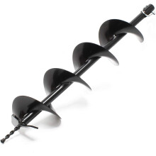 WilTec Barrena de 100mm para motoperforadora, Broca de ferro fundido para trabalhos florestais e jardim