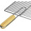 ECD Germany grelha de churrasco retangular em aço inoxidável 67 x 40 cm com 2 pegas de madeira 5