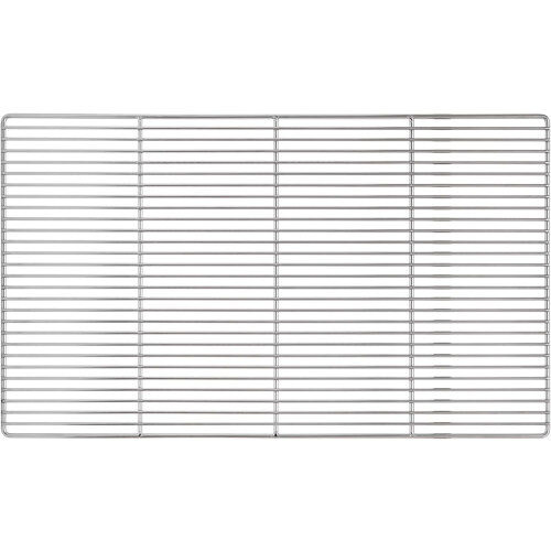 ECD Germany grelha de churrasco retangular em aço inoxidável 67 x 40 cm com 2 pegas de madeira 2