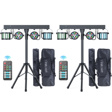 U'King set van 2 RGBW LED Par lichten, 60W, DMX512, voor DJ en disco