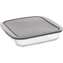 Five Simply Smart, prato quadrado de silicone, 22 cm, cinzento