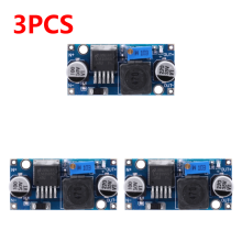 Lot de 3 modules d'alimentation DC-DC LM2596S, convertisseur abaisseur de tension réglable 3A 3.2V-46V