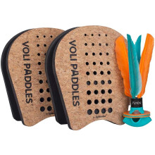Waboba Conjunto de Badminton, 2 raquetes portáteis e 1 volante Flyer, para interior e exterior