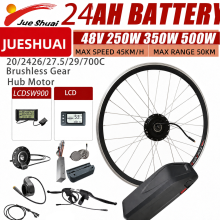 Bafang elektrische fiets conversieset, 48V 500W naafmotor, met 16ah accu en LCD-scherm