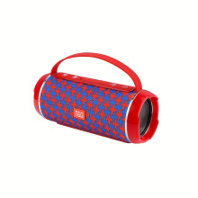 TG116C Enceinte sans fil portable, petit cube musical, Rouge et Bleu, compatible USB/TF/Radio FM