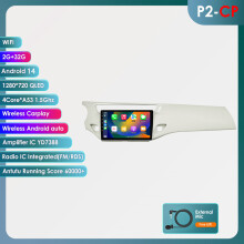 Hizpo Autoradio Android 2din, Écran Intelligent 9 pouces, 2G 32G, CarPlay et Android Auto, pour Citroën C3 DS3 2010-2016