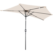 Angel Living Sombrinha Semicircular, 270 cm, Aço, Bege Claro, Para Jardim e Exterior