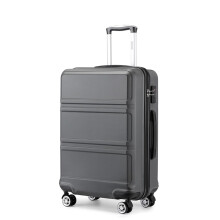 KONO Valise rigide avec serrure TSA, Gris, Taille M, 52x38x21 cm, 36L