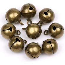 Suneast, conjunto de 50 cascabeles de metal, bronze antigo, 14 mm, para decoração de Natal e artesanato
