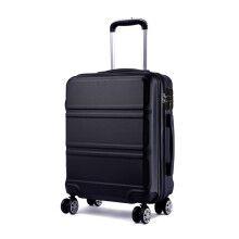 KONO Valise Rigide avec Serrure TSA, Noir, Taille L (65x40x25.5 cm)