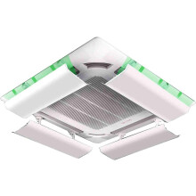 Yingpai defletor de ar condicionado para teto, aço e plástico, ângulo ajustável, 40-90cm