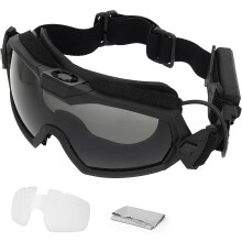 Óculos de Proteção Táticos Fan Version, Policarbonato e Nylon, para Airsoft, Paintball e Desportos de Inverno
