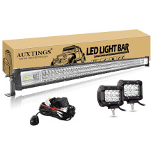 Offroad LED lichtbalk 52 inch, 675W met 2x36W werklampen, zwart, voor auto en 4x4