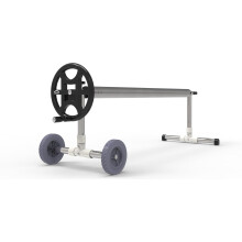 Enrollador de Cubierta de Piscina Basic, Ajustável até 4,2m, Tubo de 80mm, com Rodas e 8 Cintas de Trilho
