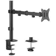 Maclean MC-753N LCD Monitor Desk Mount 17-32 9kg VESA 75x75 100x100 Single Arm Extendable Adjustable