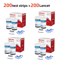 Sinocare Safe Accu2 bloedglucosemeter, set van 200 teststrips en 200 lancetten voor thuisgebruik