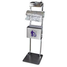 Fricosmos 990140102 Conjunto de Dispensador de Luvas e Sacos em Rolo com Cesto de Lixo, 10 ganchos