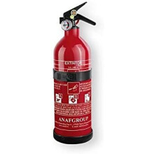 ANAFGROUP extintor de pó ABC, 1 kg, cilindro de alumínio, homologado EN3 GS, para casa e veículos