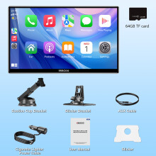 ESSGOO Autoradio Portable, Écran Tactile 9 Pouces HD IPS, Apple Carplay et Android Auto, Bluetooth 5.0, 64 Go