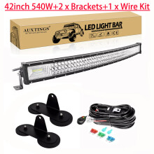 7D gebogen LED-lichtbalk, 42in Brackets Wire, 270W-675W, IP67 waterdicht voor SUV en vrachtwagen