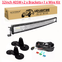 7D gebogen LED-lichtbalk, 32in Brackets Wire, 270W-675W, IP67 waterdicht voor SUV en 4x4