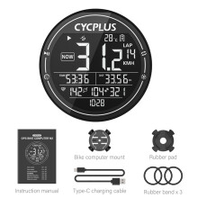 CYCPLUS M2 Fahrradcomputer, GPS, Kabellos, ANT+, BLE 5.0, Wasserdicht, 2,5-Zoll-Display