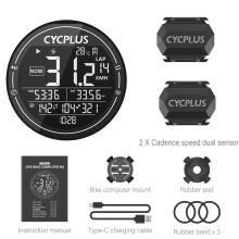 CYCPLUS M2 Fahrradcomputer, GPS-Fahrradcomputer, kabellos, wasserdicht, 2,5-Zoll-Bildschirm