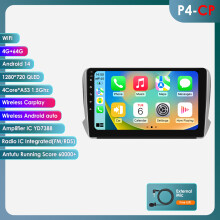 Autoradio Android 12, Écran 10.1 pouces, Carplay et Android Auto, pour Peugeot 208 et 2008