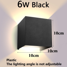 Wandlamp, aluminium, 10x10x10 cm, waterdicht IP65, voor buitenverlichting