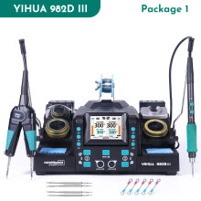 YIHUA 982D-III precisie-soldeerstation, 2-in-1 met C210 en C245 handgrepen, 220V -240V EU, voor microcomponent rework