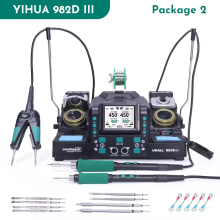 YIHUA 982D-III 2-in-1 precisie-soldeerstation, C120 pincet, C210 en C245 soldeerbout, voor microcomponent rework BGA