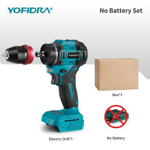 YOFIDRA 2-in-1 elektrische boorhamer, borstelloos, 21 koppelstanden, voor hout en metaal