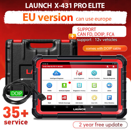 LAUNCH X431 PRO Elite Pro 5, bidirectionele autodiagnosescanner, met sleutelcodering en ECU-onderhoud