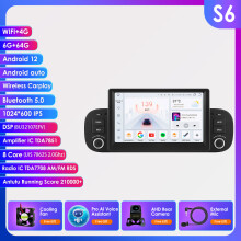Autoradio Android 13, GPS, CarPlay sans fil, pour Fiat Panda 2013-2020, Écran IPS 1024*600