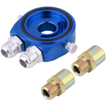Aramox Adaptador de Filtro de Óleo, M20x1.5, Azul, Alumínio Anodizado
