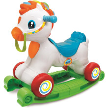 Clementoni, brinquedo de bebé cavalinho de baloiço interativo, com sensor de movimento, sons e músicas, 61785