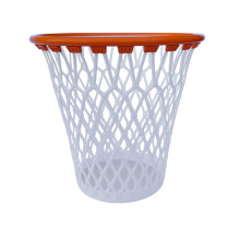 Papelera Basket Lovers, Polipropileno Reciclável, Branco e Laranja, 30.8 cm de Altura