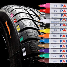 Conjunto de 12 rotuladores de pintura impermeáveis, cores variadas, para pneus e superfícies lisas